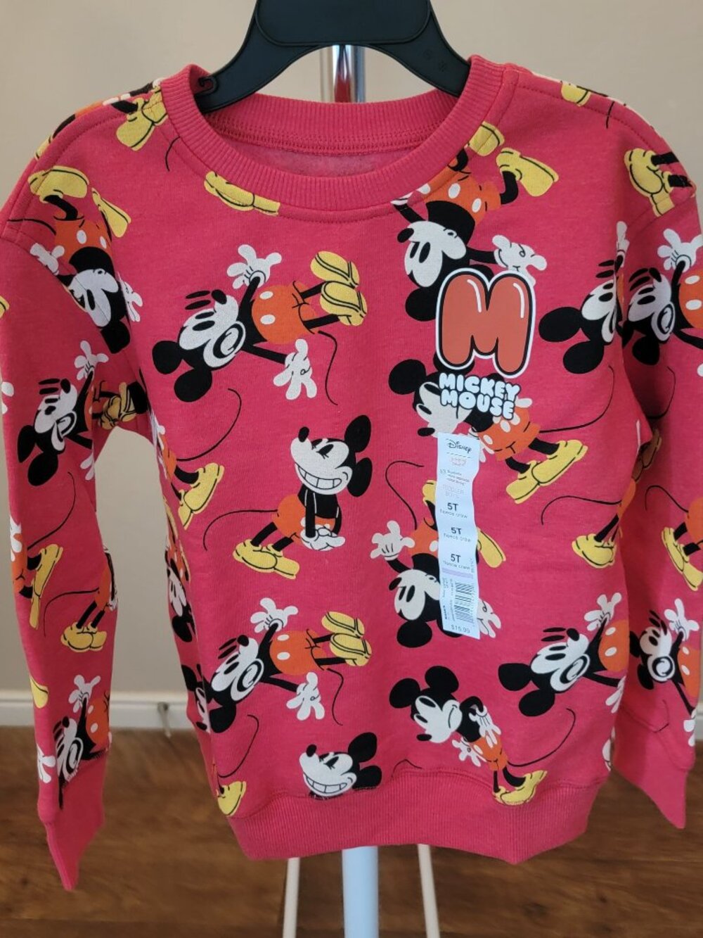 Disney Mickey Mouse Red Kids Sweatshirt Size 5T